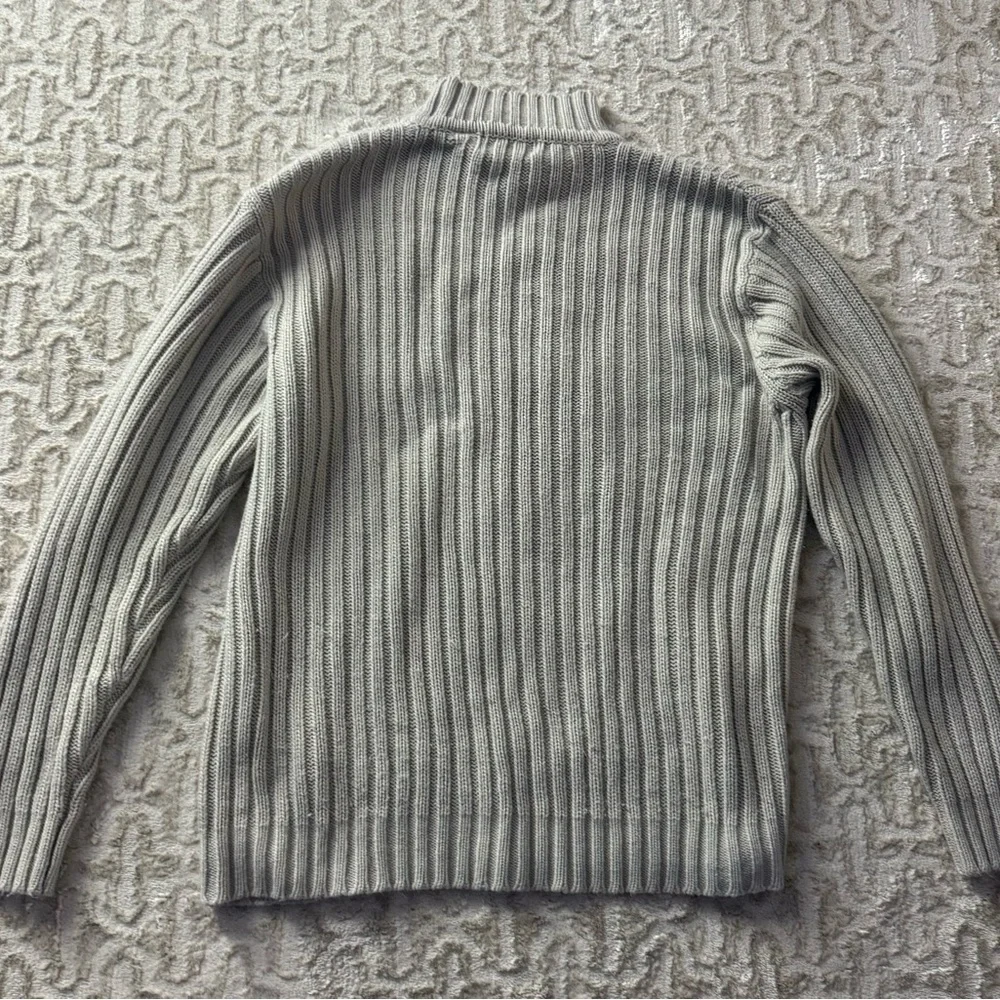 Point Zero Men's Light Gray Turtleneck Sweater - Picture 2 of 3